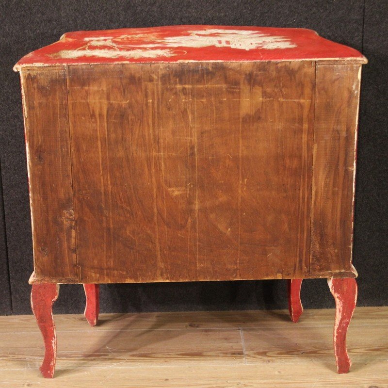 Venetian Lacquered And Painted Sideboard From The 20th Century-photo-5