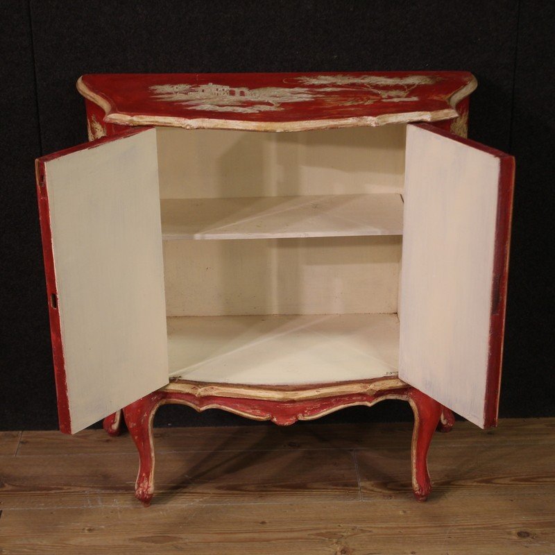 Venetian Lacquered And Painted Sideboard From The 20th Century-photo-7