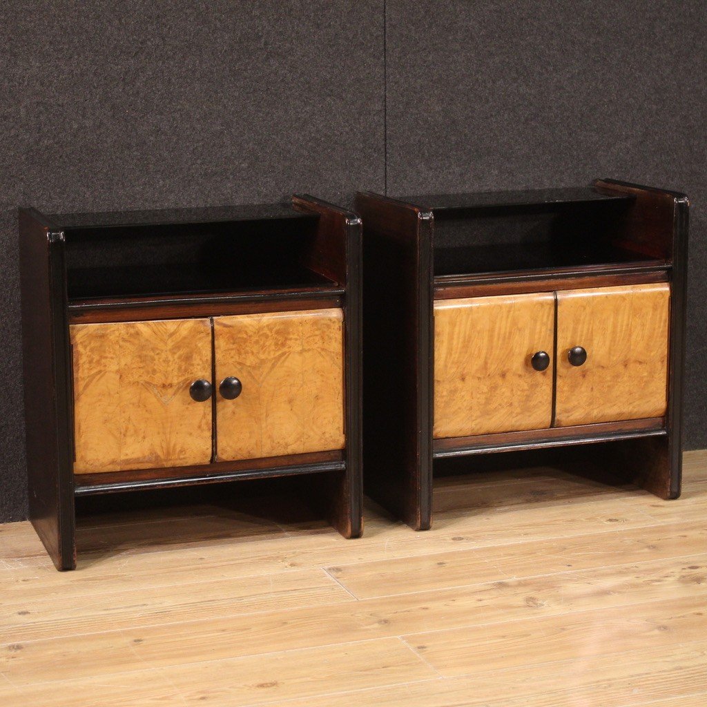 Pair Of Bedside Tables In Art Deco Style-photo-3