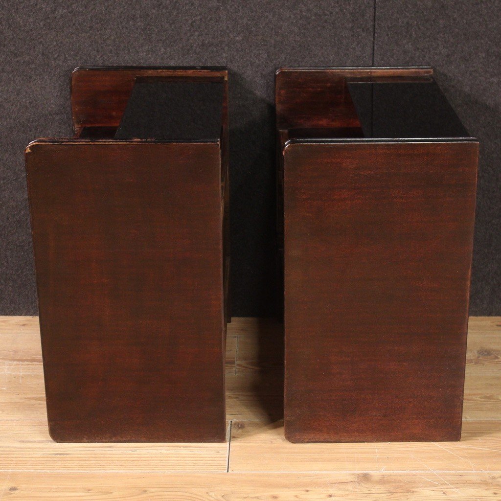 Pair Of Bedside Tables In Art Deco Style-photo-2