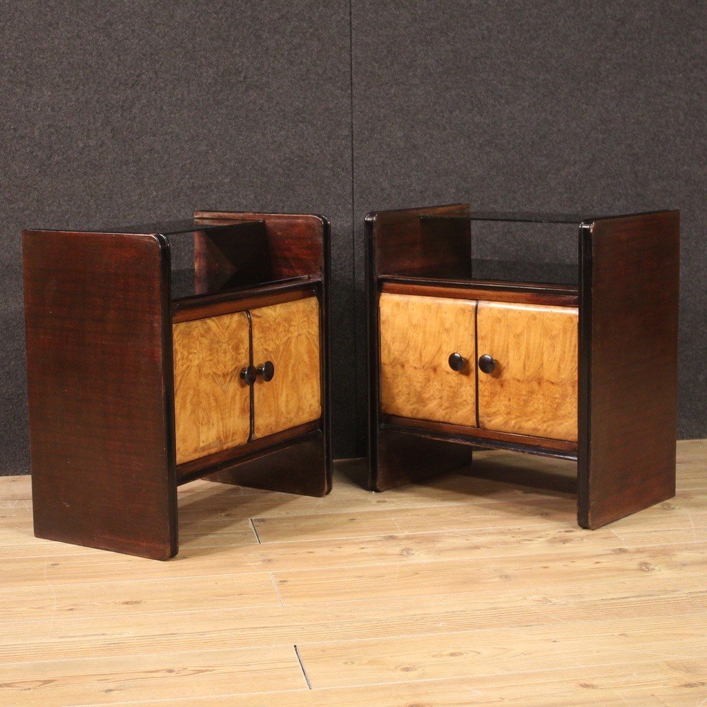 Pair Of Bedside Tables In Art Deco Style-photo-6