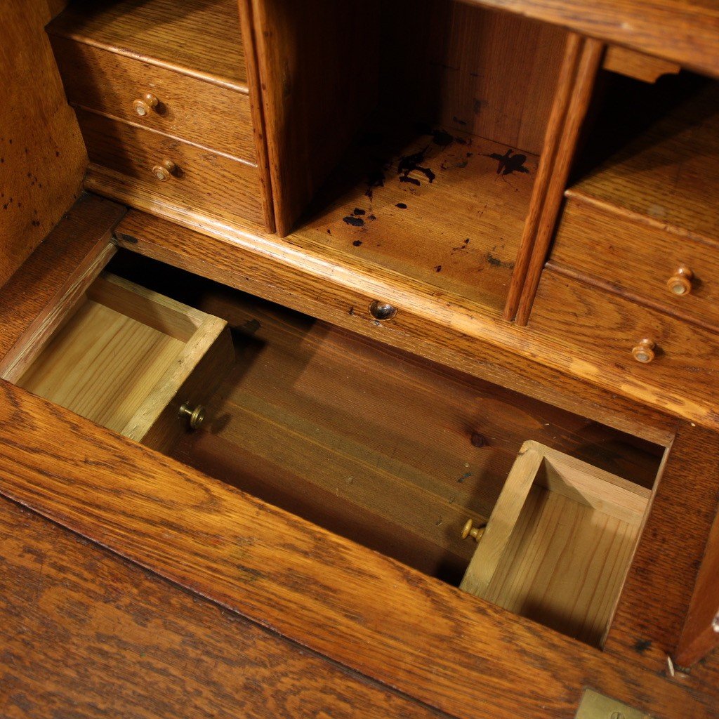 20th Century Dutch Oak Bureau-photo-8