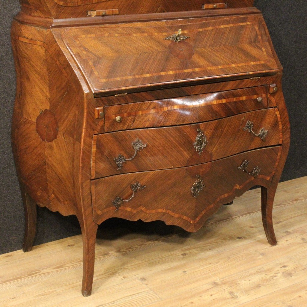 Inlaid Wood Genoese Trumeau From The 20th Century-photo-4