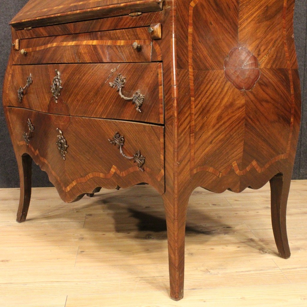 Inlaid Wood Genoese Trumeau From The 20th Century-photo-4