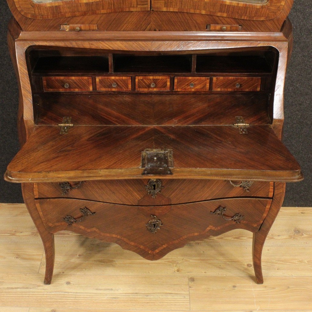 Inlaid Wood Genoese Trumeau From The 20th Century-photo-7