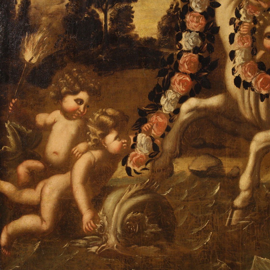 Mythological Painting From The 17th Century, Rape Of Europa-photo-2