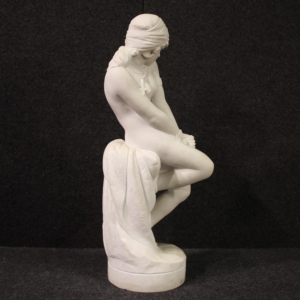 20th Century Marble Sculpture, The Emancipation Of Slavery-photo-4