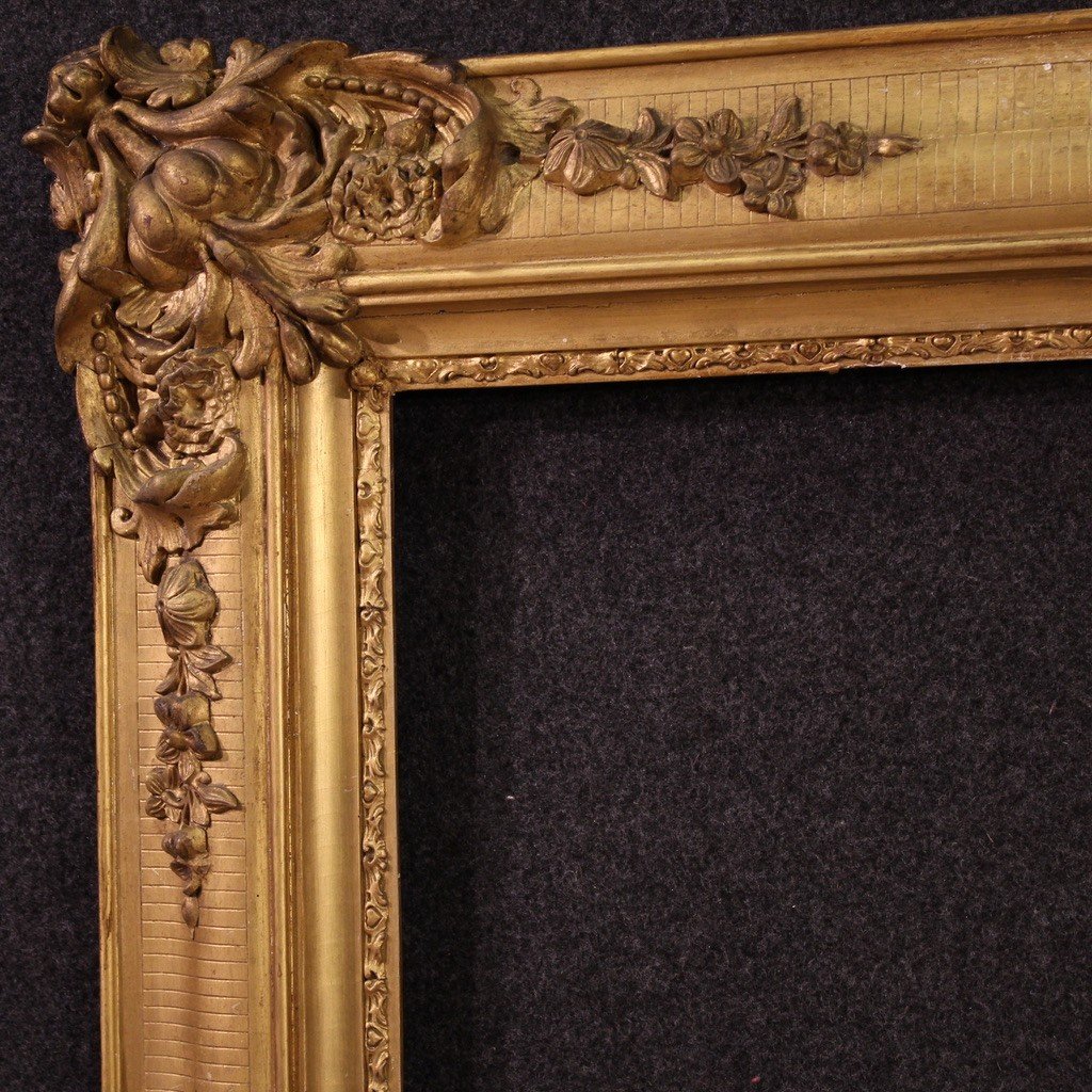 19th Century Gilded Wooden Frame-photo-4