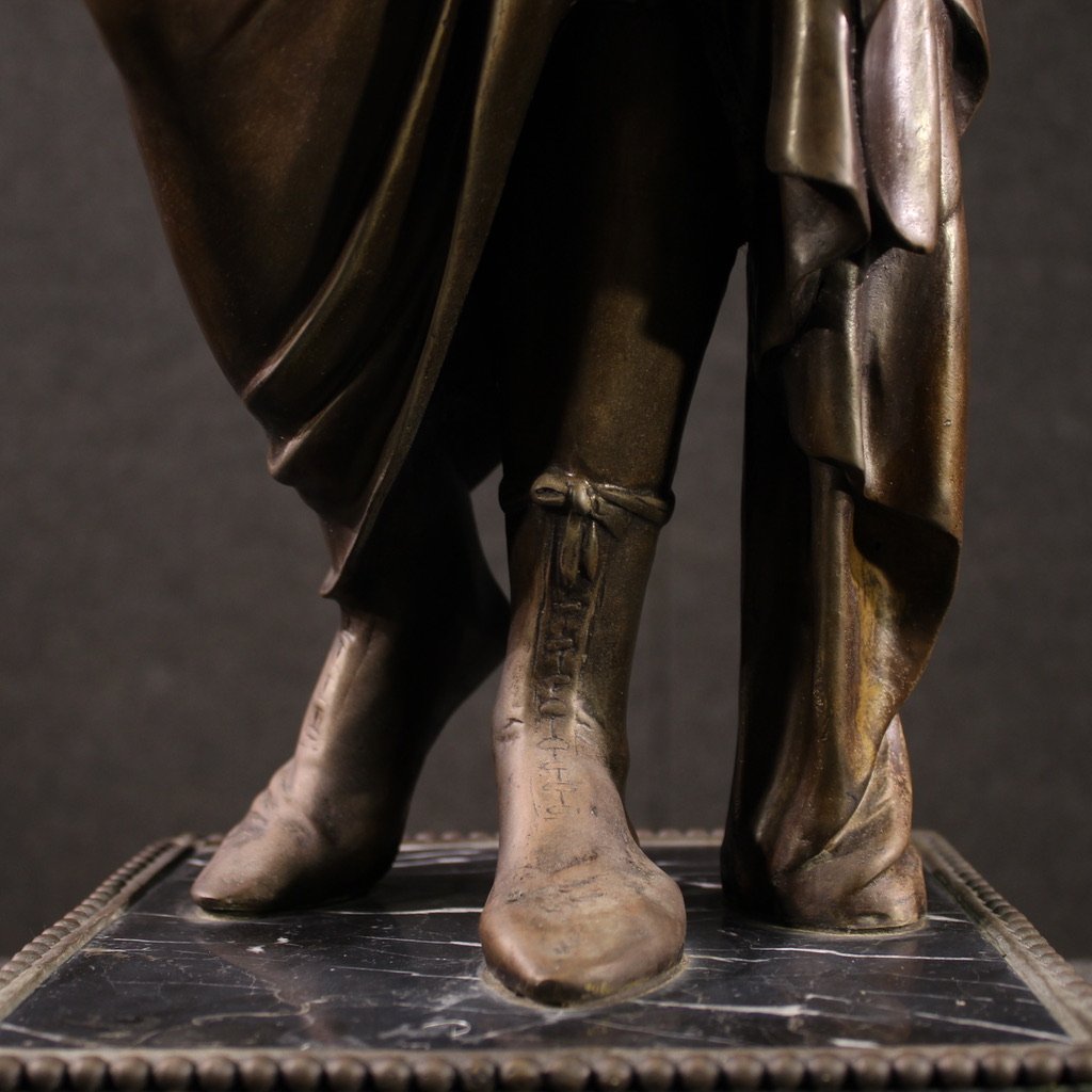 Great 20th Century Bronze Sculpture, Dante Alighieri-photo-2