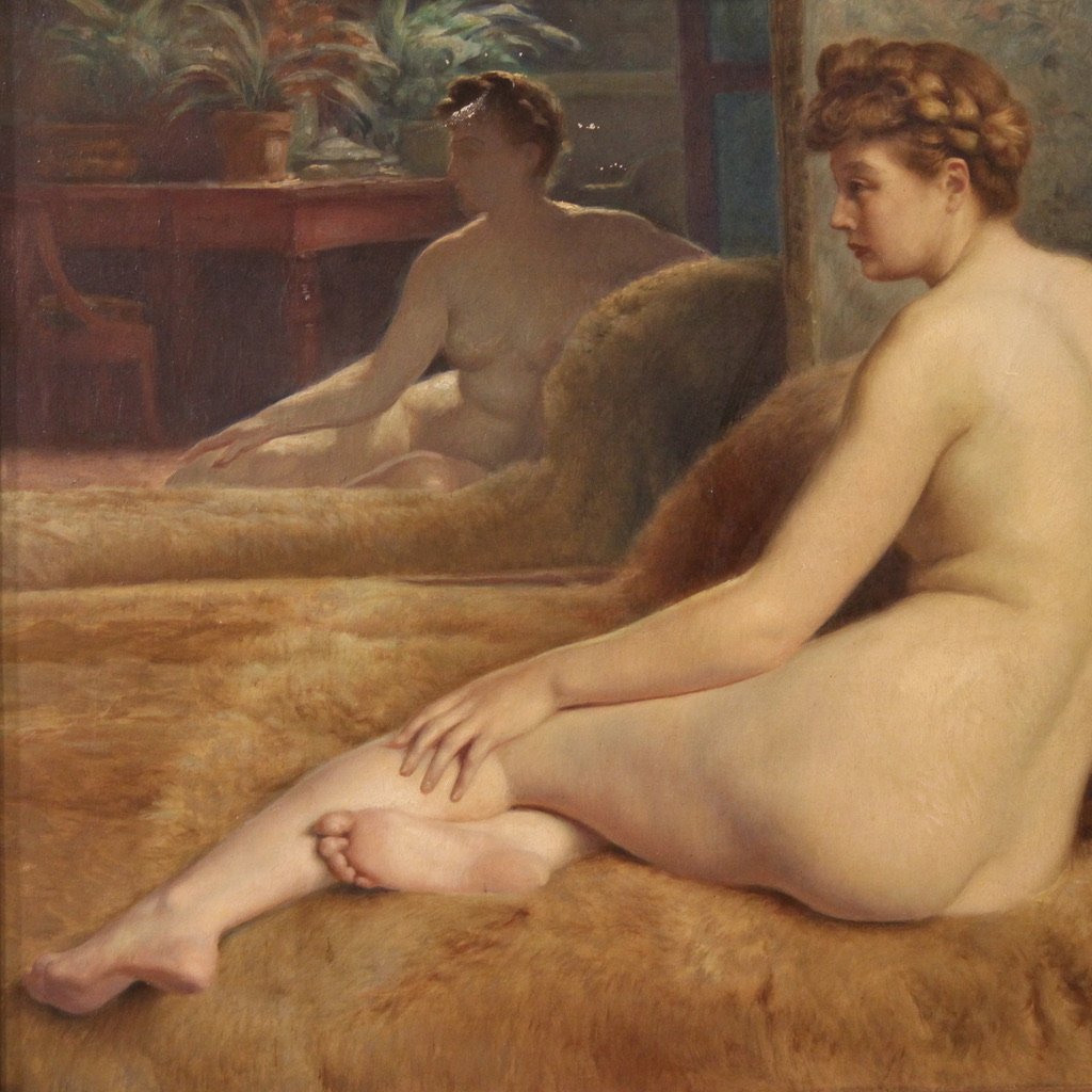 Nu Féminin Du 20ème Siècle, Tableau Signé P. Sieffert-photo-1