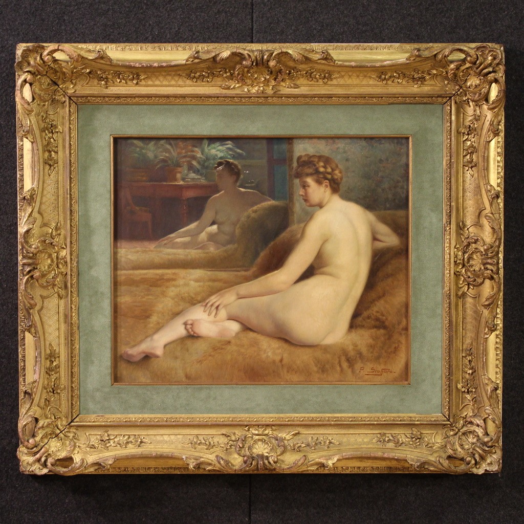 20th Century Female Nude, Painting Signed P. Sieffert