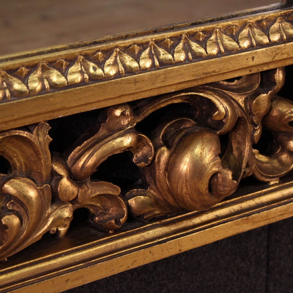 Grand Miroir De Cheminée Italien Du 20ème Siècle-photo-4