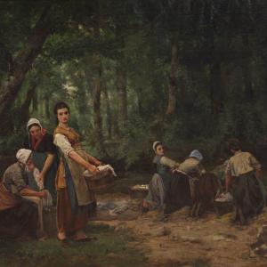 Great 19th Century Painting Signed Henri Bidauld