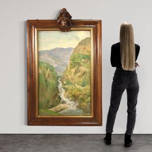 Tableau Italien Paysage Signé Des Années 50