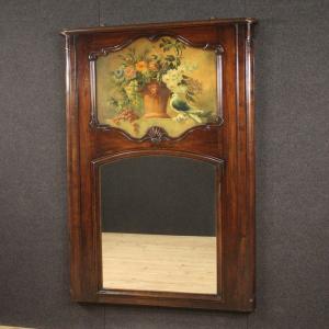 Miroir De Cheminée Italien En Bois Du 20ème Siècle