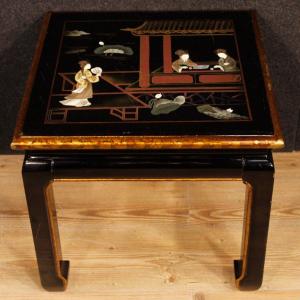 Coffee Table In Lacquered, Painted Chinoiserie Wood 