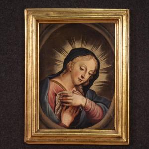 Religious Painting From The 18th Century, Madonna Praying