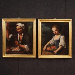 Refined Pair Of Portraits Paintings From The 18th Century