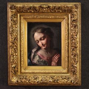 Splendid Madonna From The 16th Century, Painting Of The Emilian School