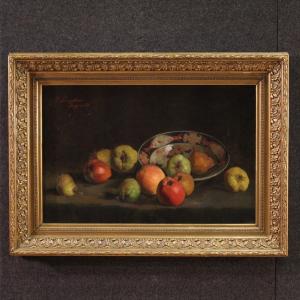 Raffinée Peinture Nature Morte Signée Et Datée 1887