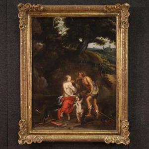 17th Century Mythological Painting, Meleager Offers The Boar's Head To Atalanta