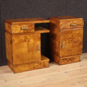 Elegant Pair Of 20th Century Art Deco Nightstands