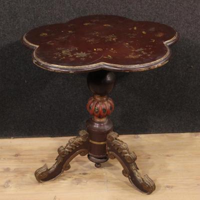 French Low Table In Lacquered And Golden Wood Of The Twentieth Century