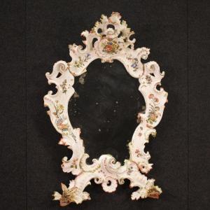 Grand Miroir En Céramique Du 20ème Siècle