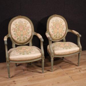 Pair Of Louis XVI Style Armchairs