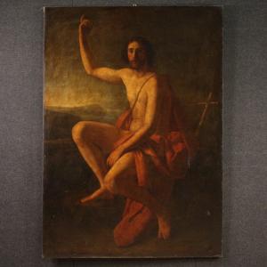 Great 19th Century Italian Painting, Saint John The Baptist