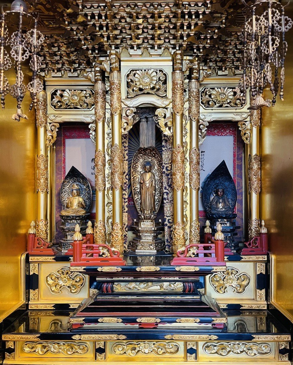 Monumental Buddhist Altar, Lacquered And Gilded Wood, Japan Taishô Period (1912-1926) / Buddha  Buddhism / Butsudan / Japanese Zushi / Kyoto / Asia Asian Art / China / Furniture Chinese Lacquer -photo-2