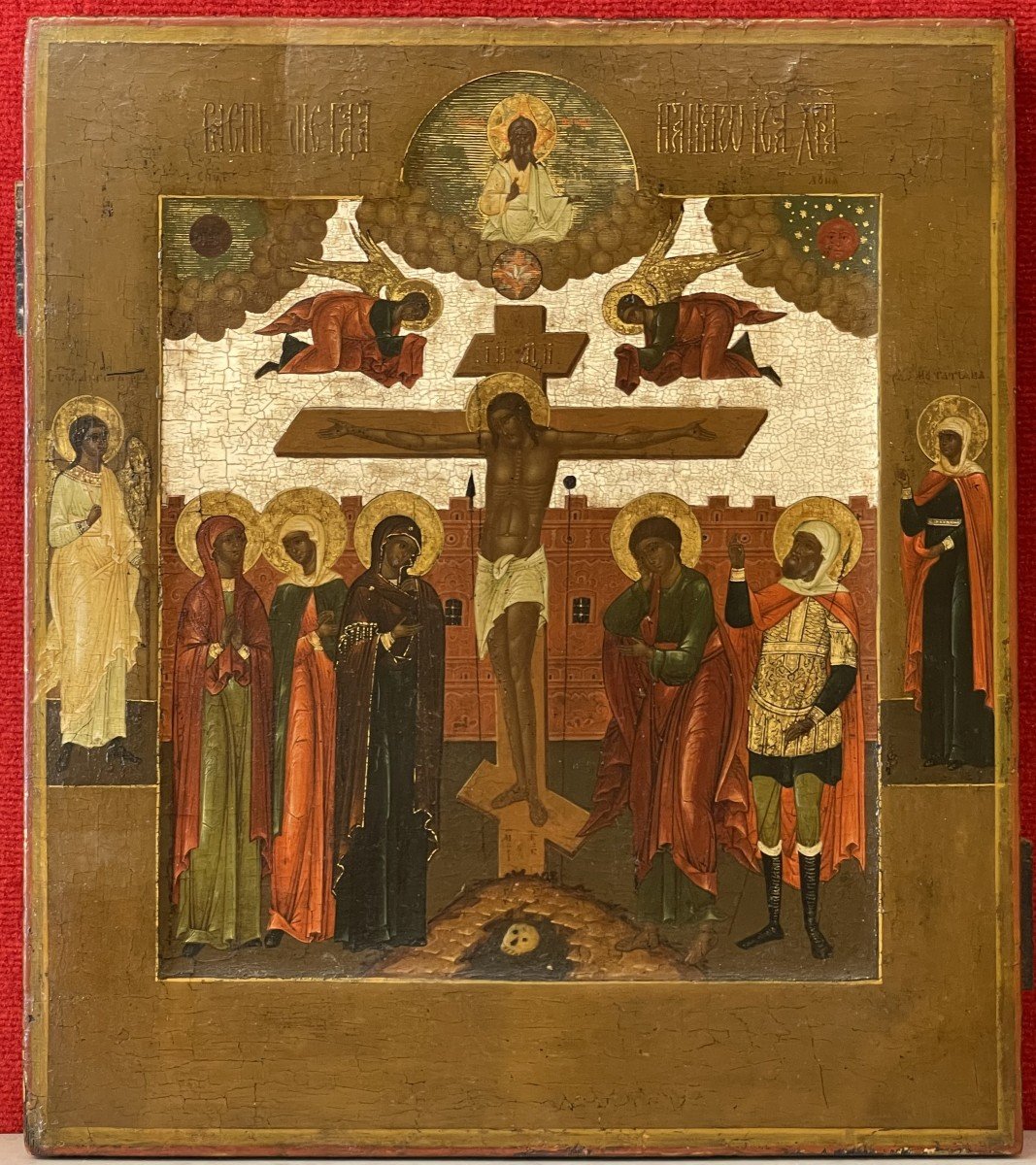 Rare Icon Of The Crucifixion, Moscow 18th Century / Orthodox Russia