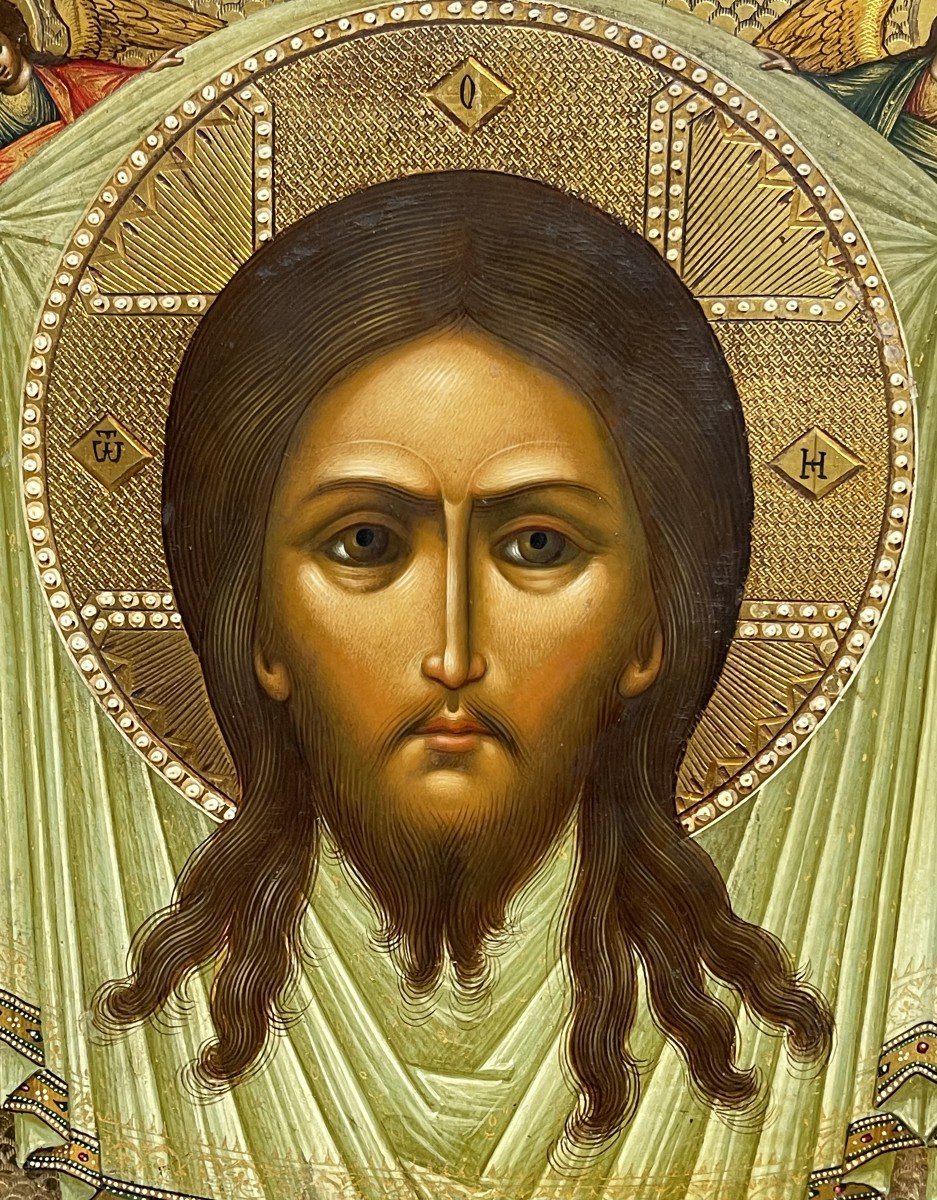 Icône De La Sainte Face, Moscou 19e / Christ / Mandylion / Russie Orthodoxe-photo-4