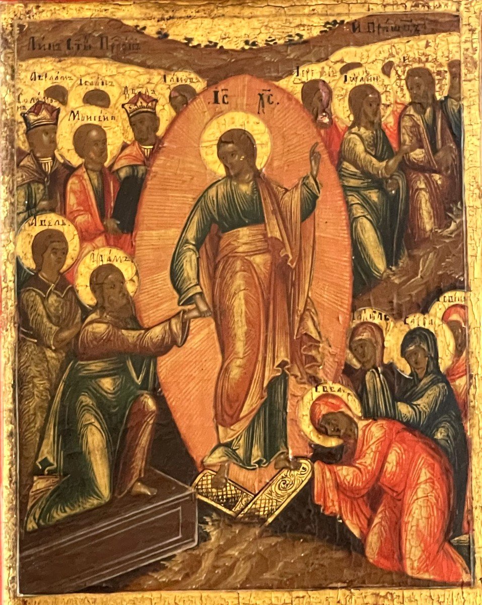 Large Icon Of The Life Of Christ, Moscow Circa 1780-1820 / Jesus / Resurrection / Crucifixion-photo-2