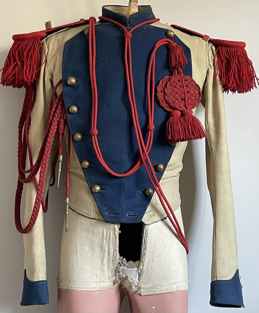 Rare Habit De Lancier De La Garde Impériale Second Empire Napoléon / Cavalerie Vareuse Kurtka-photo-2