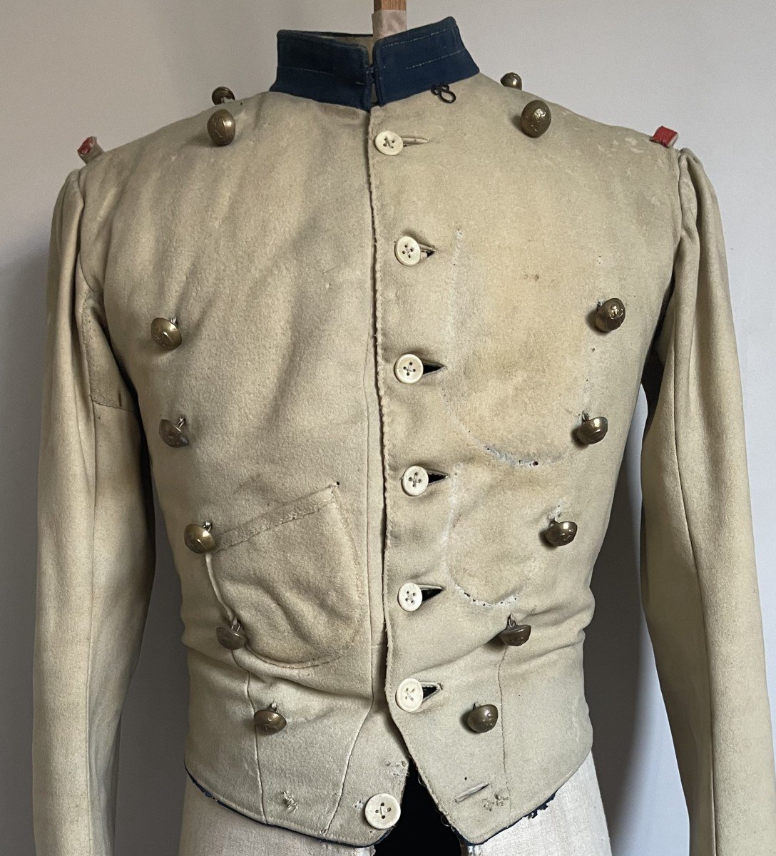 Rare Habit De Lancier De La Garde Impériale Second Empire Napoléon / Cavalerie Vareuse Kurtka-photo-4