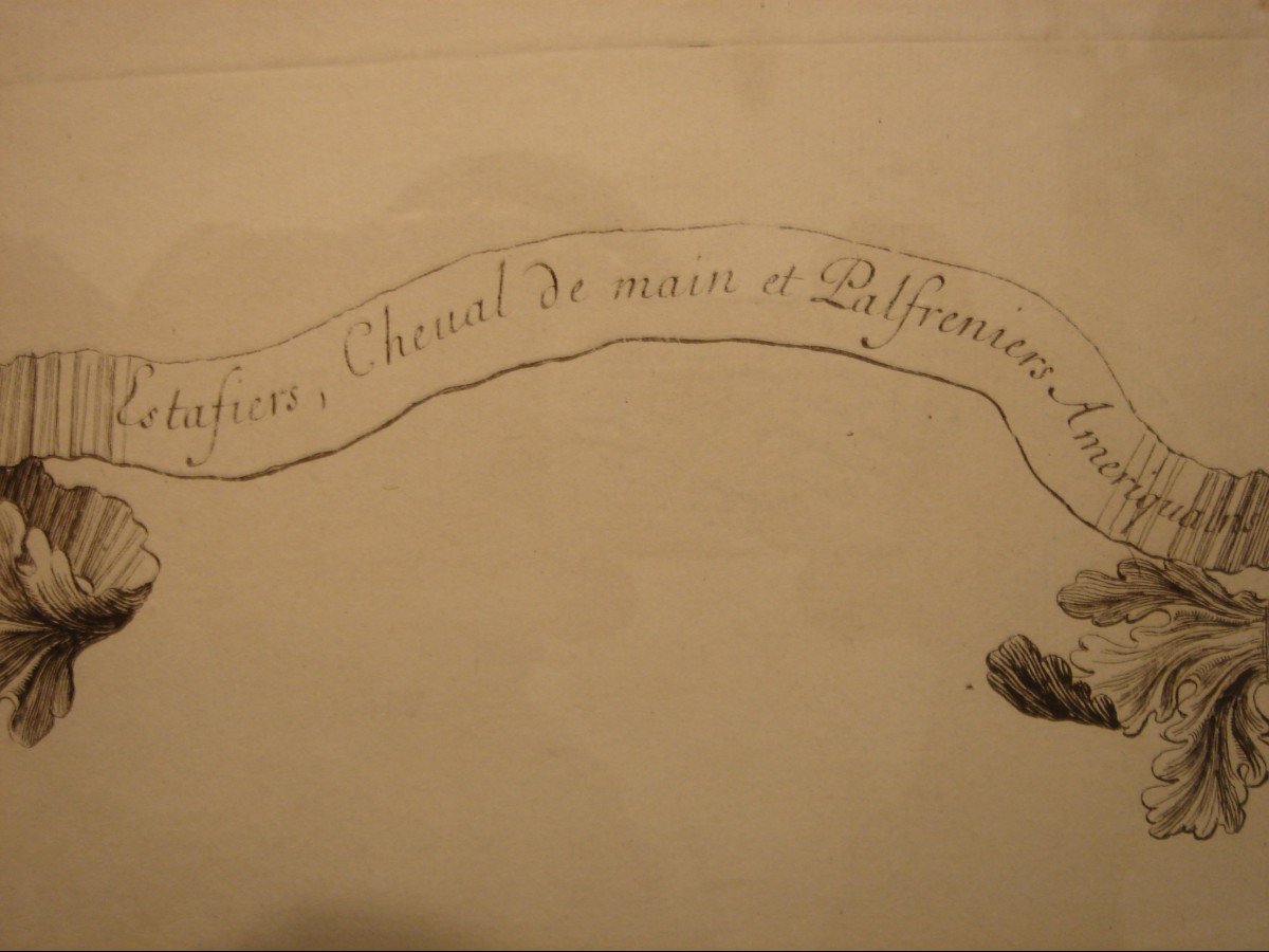 Serie Des 6 Gravures Grand In Folio époque Louis XIV En Noir  Ve Quadrille Du  Grand Carrousel -photo-5