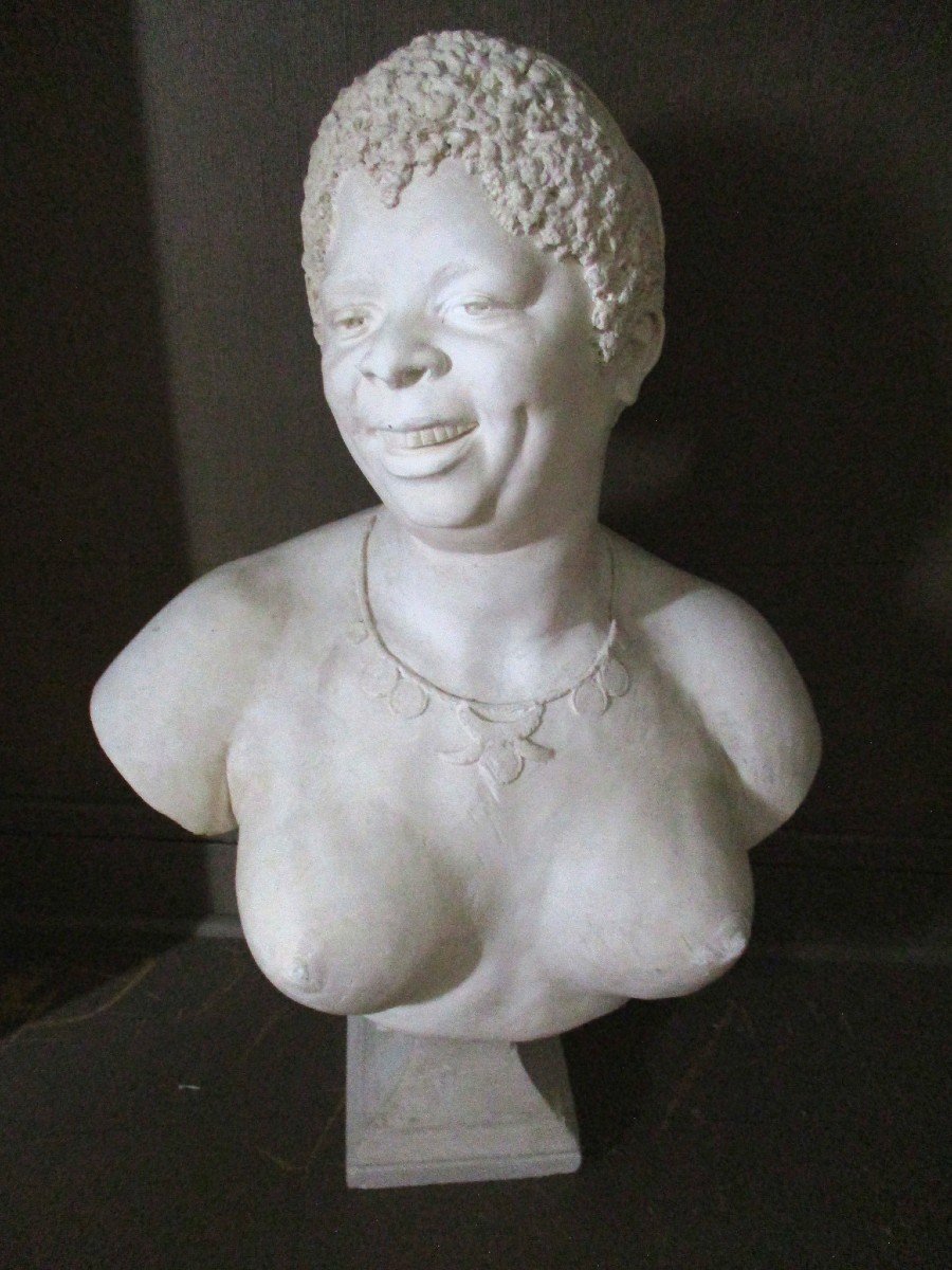 Plaster Bust: Portrait Of A Young African Woman-photo-2