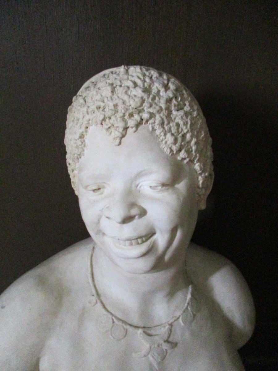 Plaster Bust: Portrait Of A Young African Woman-photo-3