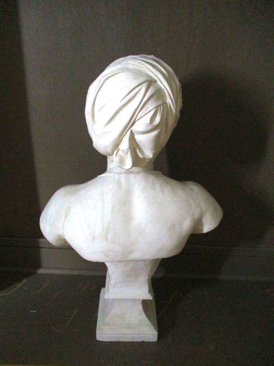 Plaster Bust: Portrait Of A Young African Woman-photo-4