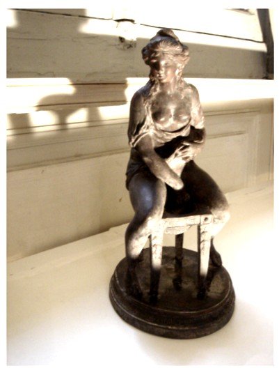 Curiosa: Terracotta Signed Clodion 19th Century; Woman At The Toilet-bidet--photo-6