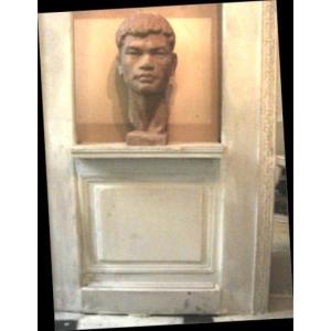 Bust Of Young Asian Man, Original Patinated Plaster, Artist's Proof