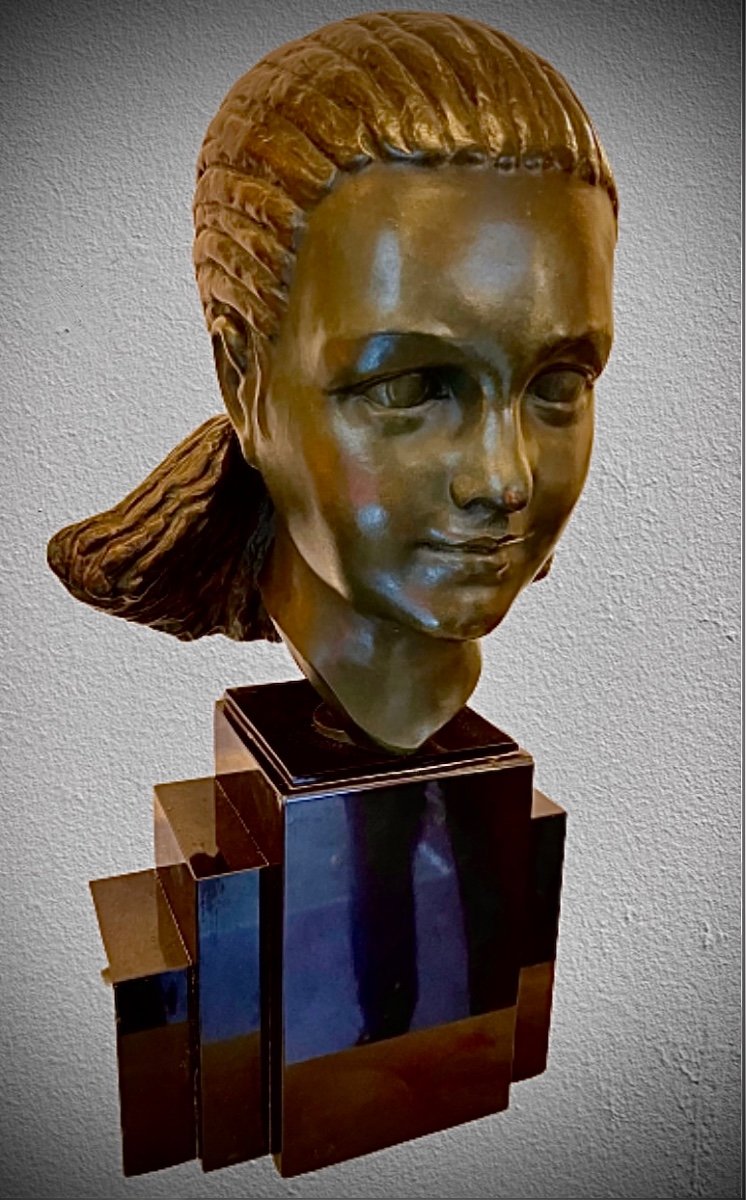 Bouraine Bronze Bust-photo-2