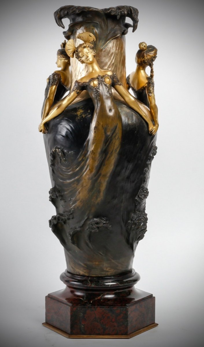 Louis Chalon Bronze Vase-photo-4