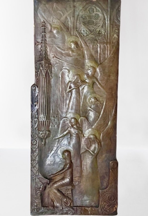 Goldscheider Art Nouveau Terracotta Panel