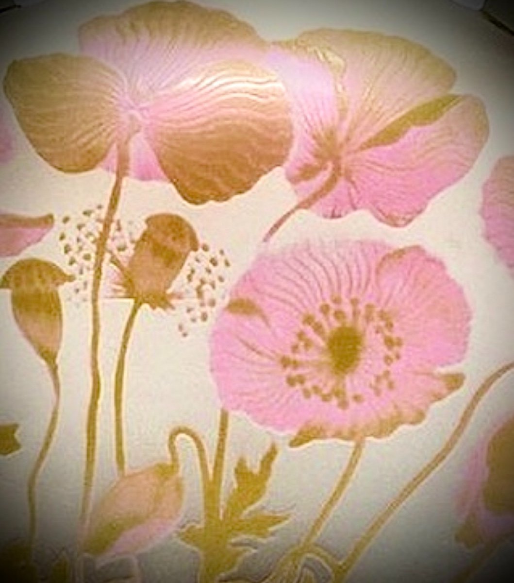 Galle Bottle With Pink Poppy-photo-3