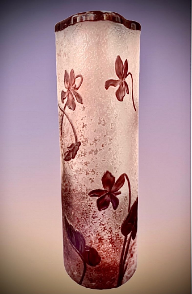 Vase De Daum Nancy Aux Violettes -photo-4