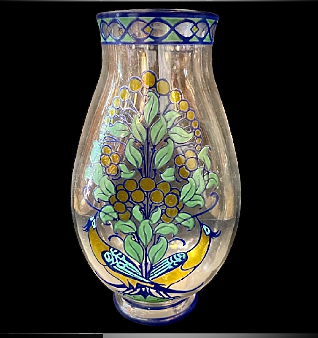 Vase By Marcel Goupy Enamelled-photo-2