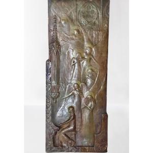 Goldscheider Art Nouveau Terracotta Panel