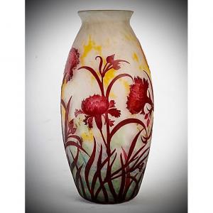 Vase De Muller A Decor D Oeillets